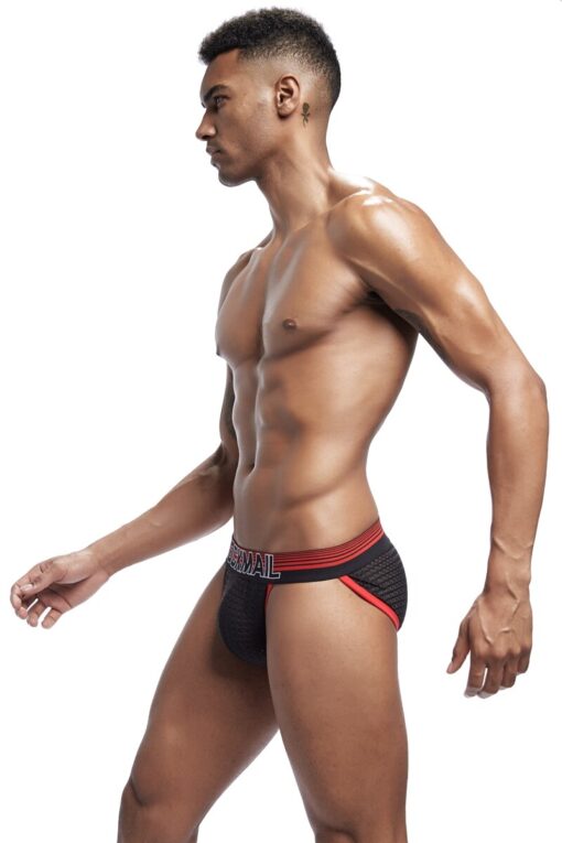 "FUCK" JOCKMAIL Red Mesh Briefs - Image 5