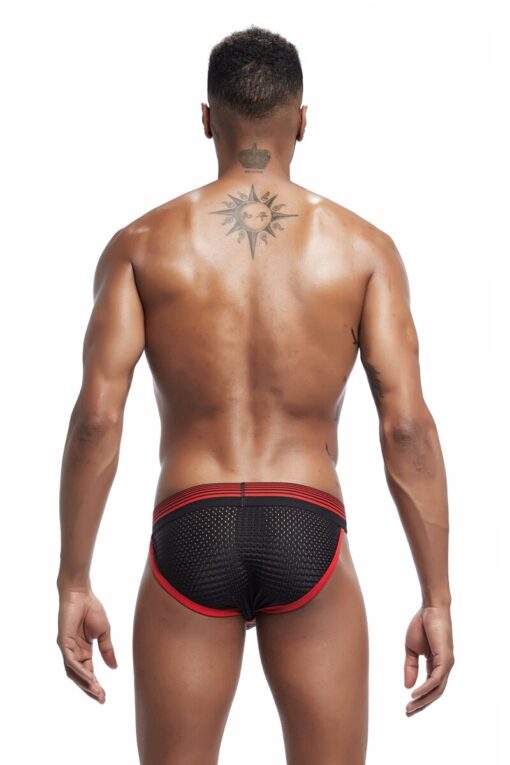 "FUCK" JOCKMAIL Red Mesh Briefs - Image 3