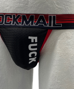 "FUCK" JOCKMAIL Red Mesh Briefs