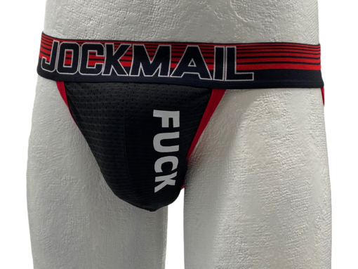"FUCK" JOCKMAIL Red Mesh Briefs