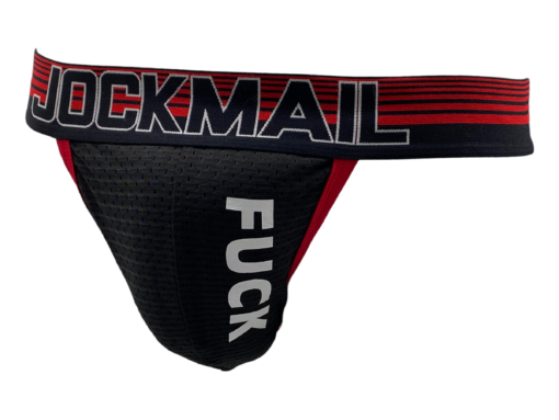 "FUCK" JOCKMAIL Red Mesh Briefs - Image 6