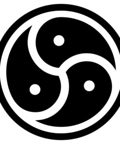 A black and white picture of an asian symbol.