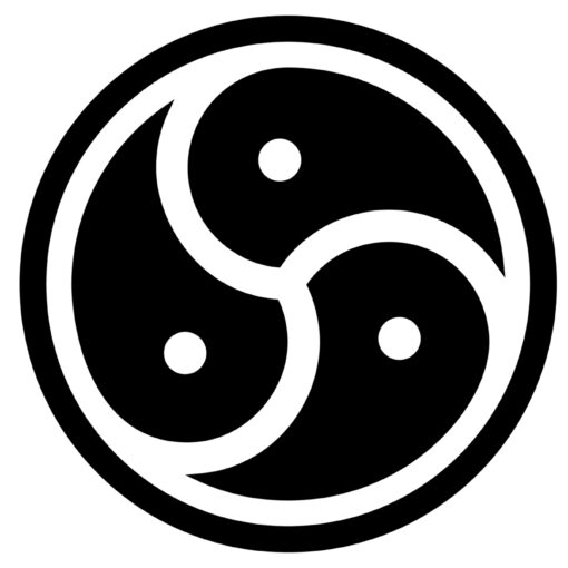 A black and white picture of an asian symbol.