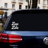 A car with the words love is love on it.